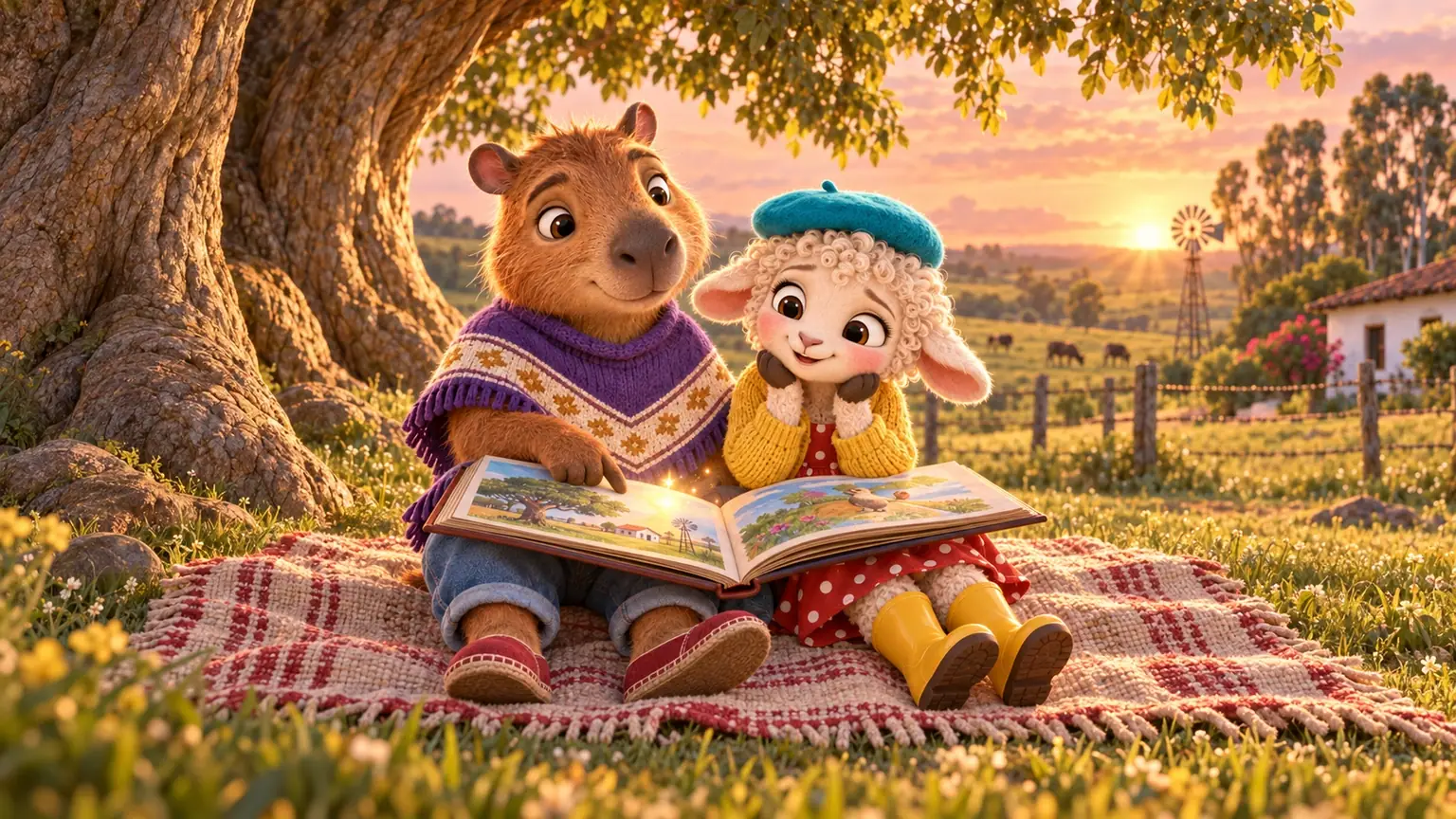 Leyendo bajo el ombú